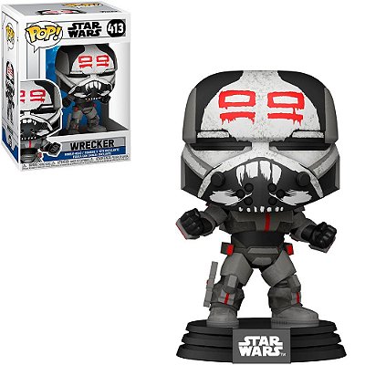 Funko Pop Star Wars Clone Wars - 2 Wrecker #413 Vinil 9,5 cm Oficial Funko