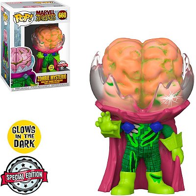 Funko Pop Marvel Zombies - Mysterio Glow #660 Vinil 9,5 cm Oficial Funko
