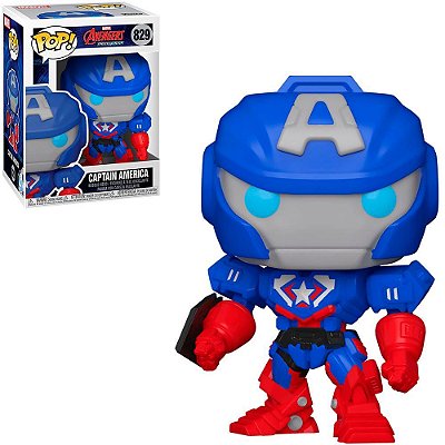 Funko Pop Marvel Avengers Mech - Captain America #829 Vinil 9,5 cm Oficial Funko