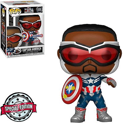 Funko Pop Marvel The Falcon Winter Soldier - Captain America #818 Vinil 9,5 cm Oficial Funko