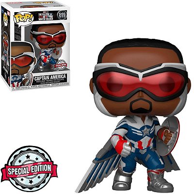 Funko Pop Marvel The Falcon Winter Soldier - Captain America #819 Vinil 9,5 cm Oficial Funko