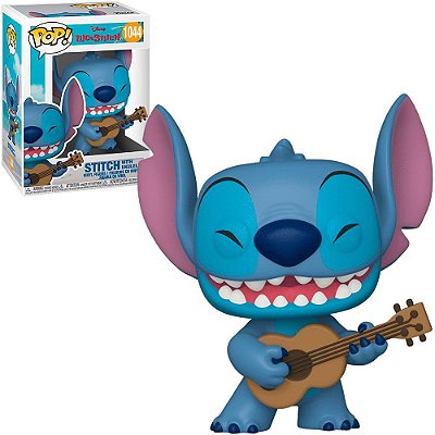 Funko Pop Disney Lilo - Stitch-Stitch W/Ukulele #1044 Vinil 9,5 cm Oficial Funko