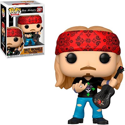 Funko Pop Rocks - Bret Michaels #207 Vinil 9,5 cm Oficial Funko
