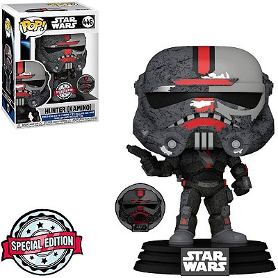 Funko Pop Star Wars The Bad Batch - Hunter W/Pin #446 Vinil 9,5 cm Oficial Funko