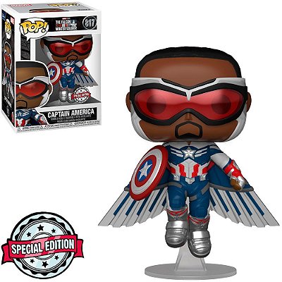 Funko Pop Marvel The Falcon Winter Soldier - Captain America #817 Vinil 9,5 cm Oficial Funko