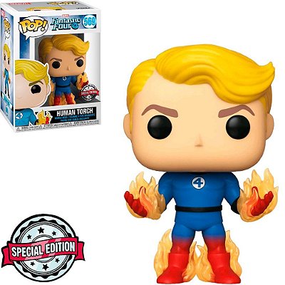Funko Pop Marvel Fantastic Four 4 Human - Torch Transiti #569 Vinil 9,5 cm Oficial Funko