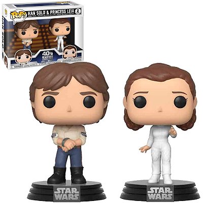Funko Pop Star Wars Empire Han Solo & Princess - Leia 2Pack #46770 Vinil 9,5 cm Oficial Funko