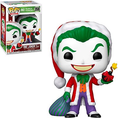 Funko Pop Heroes Holiday - The Joker #358 Vinil 9,5 cm Oficial Funko