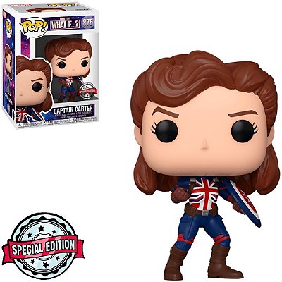 Funko Pop Marvel What Iff ? - Captain Carter #875 Vinil 9,5 cm Oficial Funko