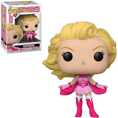 Funko Pop Heroes Breast Cancer Awareness - Bombshell Supergirl #222 Vinil 9,5 cm Oficial Funko