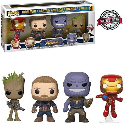 Funko Pop Marvel Infinity War - 4 Pack #58563 Vinil 9,5 cm Oficial Funko