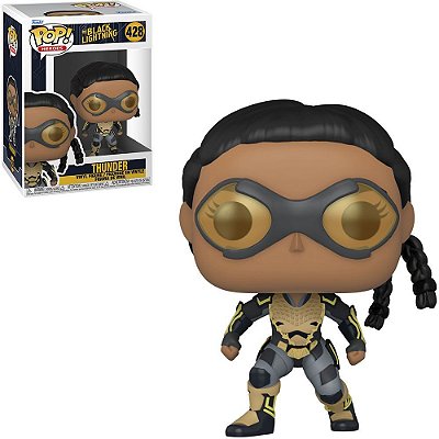 Funko Pop Heroes Black - Lightning Thunder #428 Vinil 9,5 cm Oficial Funko