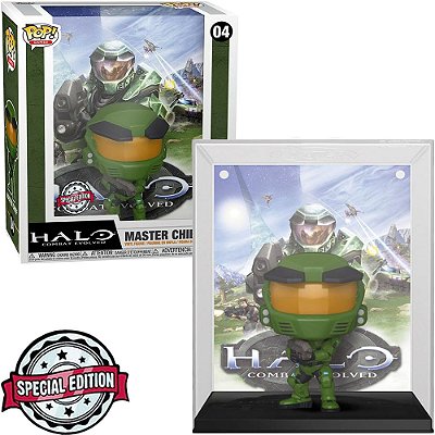 Funko Pop Halo Cover - Master Chief #54560 Vinil 9,5 cm Oficial Funko