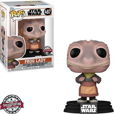 Funko Pop Star Wars Mandalorian - Frrog Lady #487 Vinil 9,5 cm Oficial Funko