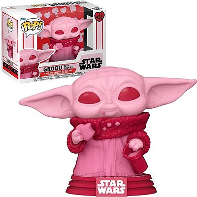 Funko Pop Star Wars Valentines The - Child W/Cookies #493 Vinil 9,5 cm Oficial Funko