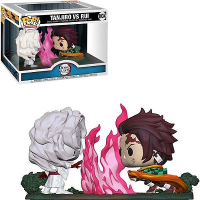 Funko Pop Demon Slayer Tanjiro - Vs Rui #1034 Vinil 9,5 cm Oficial Funko