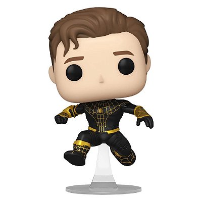 Funko Pop Marvel Spider-Man No Way - Spider-Man Black/Gold (Temporada 3) #1073 Vinil 9,5 cm Ofici...