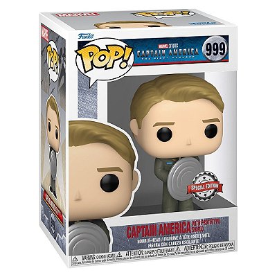Funko Pop Marvel Captain America - Prototype Shield #999 Vinil 9,5 cm Oficial Funko