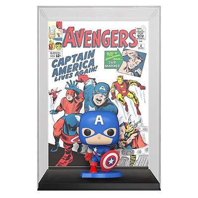 Funko Pop Comic Cover Marvel - Captain America #72499 Vinil 9,5 cm Oficial Funko