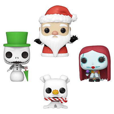 Funko Pop Pocket Diney The Nightmare Before - Christmas 4Pack #73911 Vinil 9,5 cm Oficial Funko
