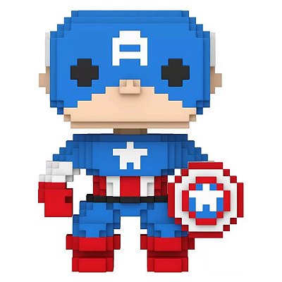 Funko Pop Marvel 8-Bit - Captain America #1426 Vinil 9,5 cm Oficial Funko