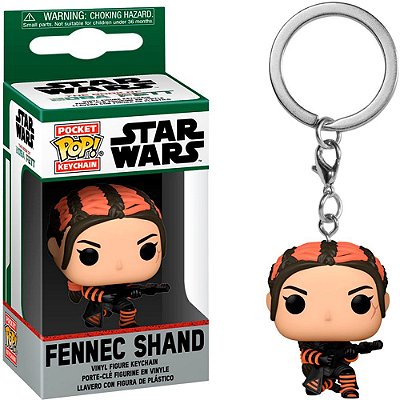 Funko Pop Keychain Star Wars - Fennec Shand #61050 Vinil 9,5 cm Oficial Funko