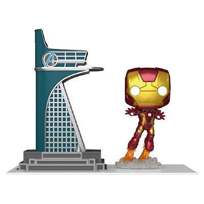 Funko Pop Marvel Avengers Tower & Iron - Man Glow #35 Vinil 9,5 cm Oficial Funko