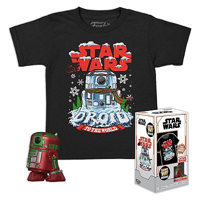 Funko Pop Pocket + Tee Star - Wars R2-D2 #72939 Vinil 9,5 cm Oficial Funko
