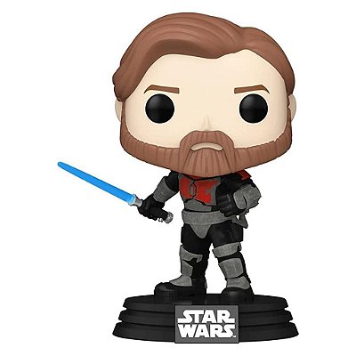 Funko Pop Star Wars Clone Wars Obi Wan - Kenobi Armor #599 Vinil 9,5 cm Oficial Funko