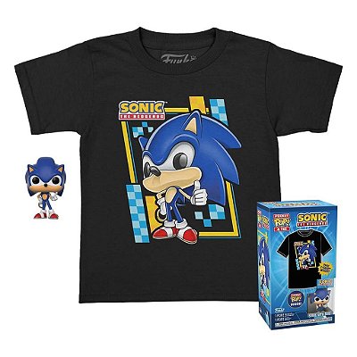 Funko Pop Pocket + Tee - Sonic Kid #70389 Vinil 9,5 cm Oficial Funko
