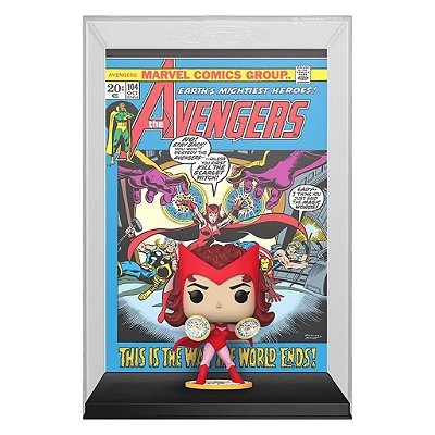Funko Pop Comic Cover Marvel Avengers Scarlet - Witch 37 #74589 Vinil 9,5 cm Oficial Funko