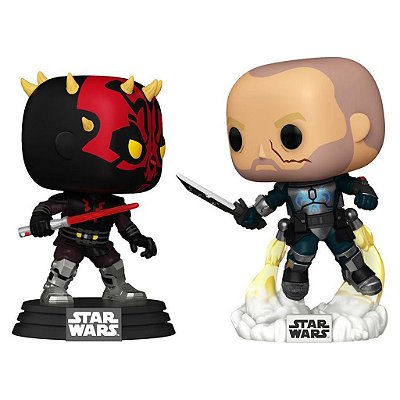 Funko Pop Star Wars Clone Wars 2 Darth Mal Vs.Pre - Vizsla 2Pack #74744 Vinil 9,5 cm Oficial Funko