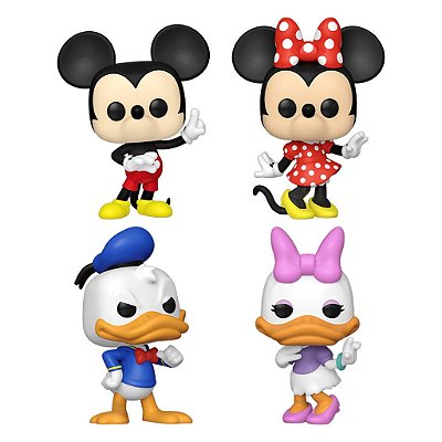 Funko Pop Disney 100Th - Mickey/Minnie/Donald/Daisy 4Pack #70339 Vinil 9,5 cm Oficial Funko