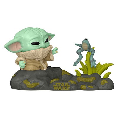 Funko Pop Star Wars Mandalorian Grogu - With Frog (Temporada 10) #720 Vinil 9,5 cm Oficial Funko