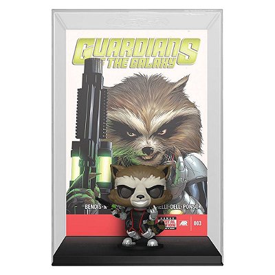 Funko Pop Marvel Cover Guardians Galaxy - Rocket Raccoon #59 Vinil 9,5 cm Oficial Funko