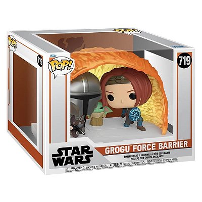Boneco Funko Pop Star Wars Mandalorian Grogu - Force Barrier (Temporada 10) #719