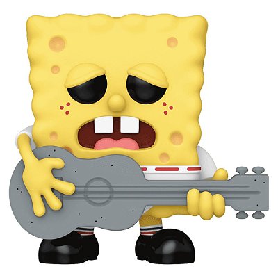 Funko Pop Spongebob 25Th - Spongbob W/Guitar #1666 Vinil 9,5 cm Oficial Funko