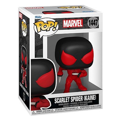 Funko Pop Marvel Spider-Man Comics Scarlet - Spider Kaine #1447 Vinil 9,5 cm Oficial Funko