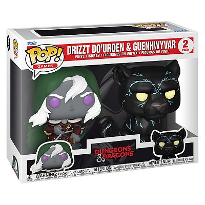 Funko Pop Dungeons Dragons Drizzt Dorden & - Guenhwyvar 2Pack #83721 Vinil 9,5 cm Oficial Funko
