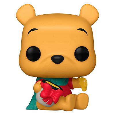 Funko Pop Disney Winnie Pooh Winnie The - Pooh W/Gift (Temporada 3) #1529 Vinil 9,5 cm Oficial Funko