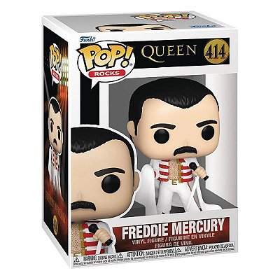 Funko Pop Rocks Queen Freddie - Mercury W/Cape #414 Vinil 9,5 cm Oficial Funko