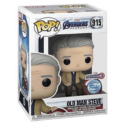 Boneco Funko Pop Marvel Avengers Endgame Old - Man Steve #915