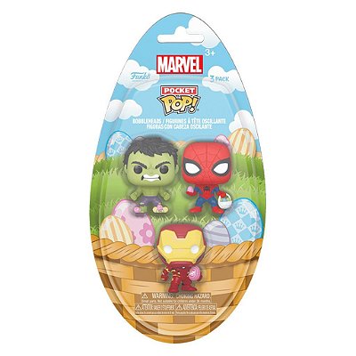 Boneco Funko Pop Pocket 3pack - Easter Marvel #86143