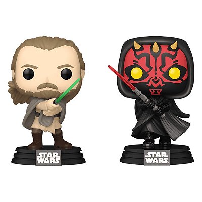 Boneco Funko Pop Star Wars Ep1 Qui-gon Jinn Vs. Darth - Maul 2pack #77601