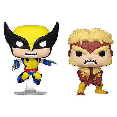 Boneco Funko Pop Marvel X Men Wolverine & Sabretooth 2pack #77598