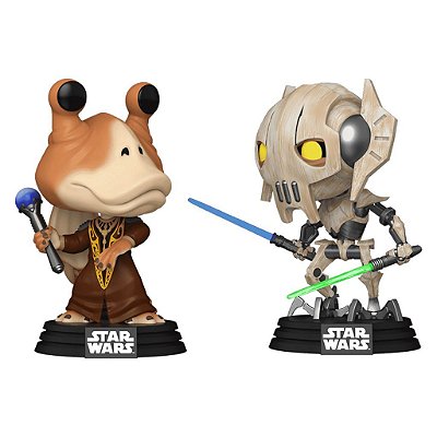 Boneco Funko Pop Star Wars Clone Wars 2 Jar Jar Binks - Vs.general 2pack #76862