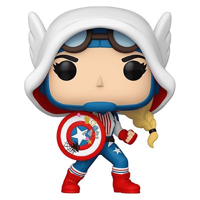 Funko Pop Marvel - Sggv.Cap-Gwen #1486 Vinil 9,5 cm Oficial Funko