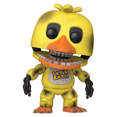 Funko Pop Five Nigths Freddy - Withered Chica #1084 Vinil 9,5 cm Oficial Funko