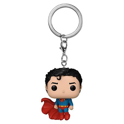 Funko Pop Keychain Dc Heroes - Classic Superman #86376 Vinil 9,5 cm Oficial Funko