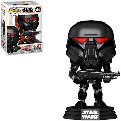 Funko Pop Star Wars Mandalorian - Dark Trooper #466 Vinil 9,5 cm Oficial Funko